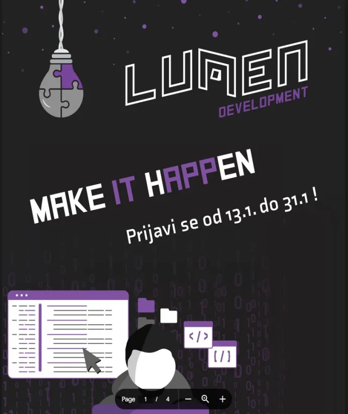 LUMEN Development: The largest student competition in web and mobile application development in Croatia